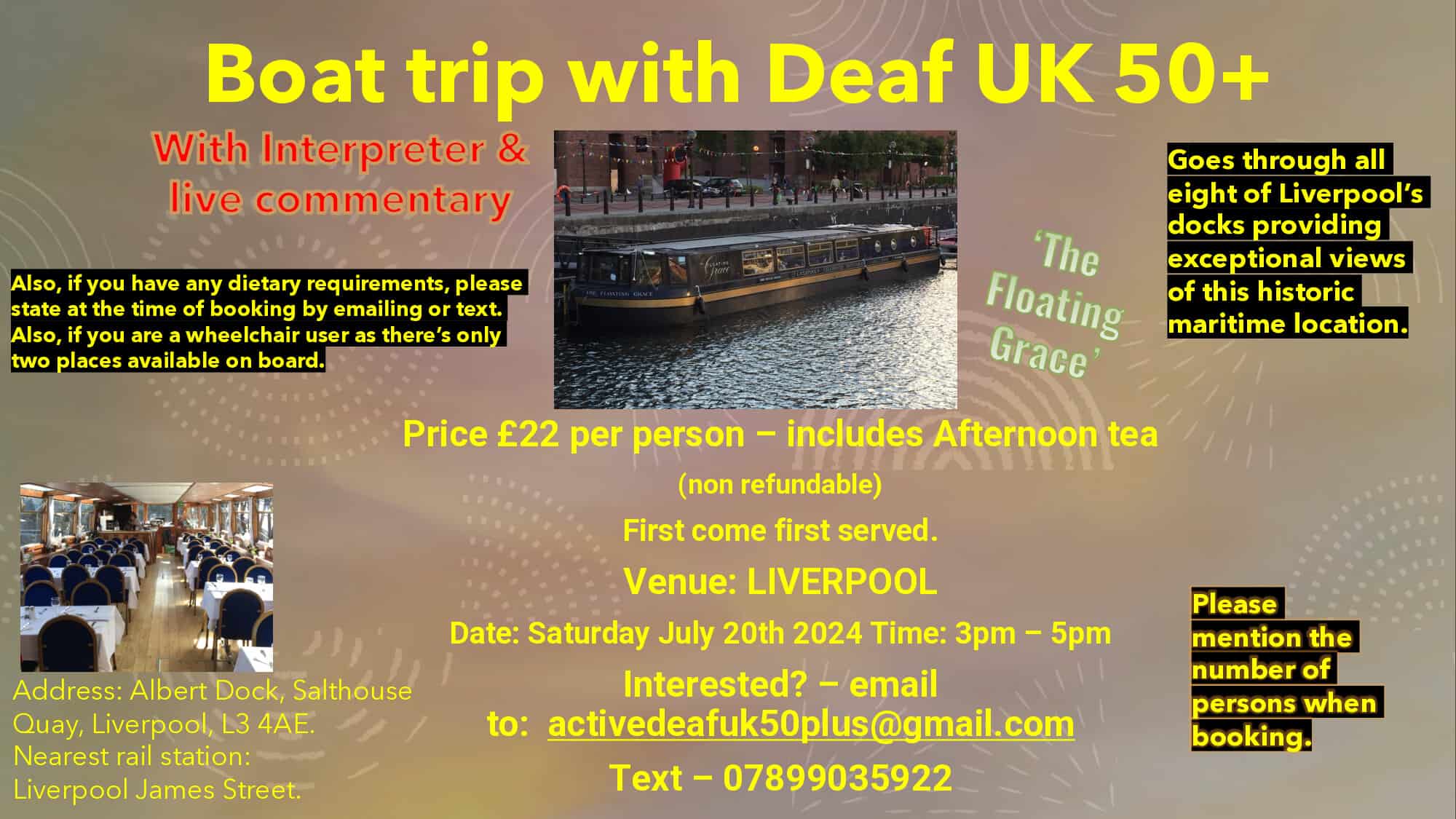 Liverpool River Boat trip poster.